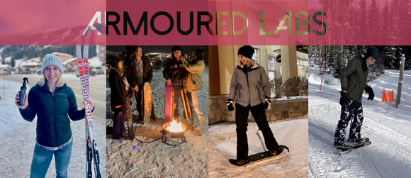 ARMOURED LABS SUPPORTS LEARN TO SNOWSKATE AT SUN PEAKS RESORT, BC, CANADA WITH FĒI BOARD SPORTS