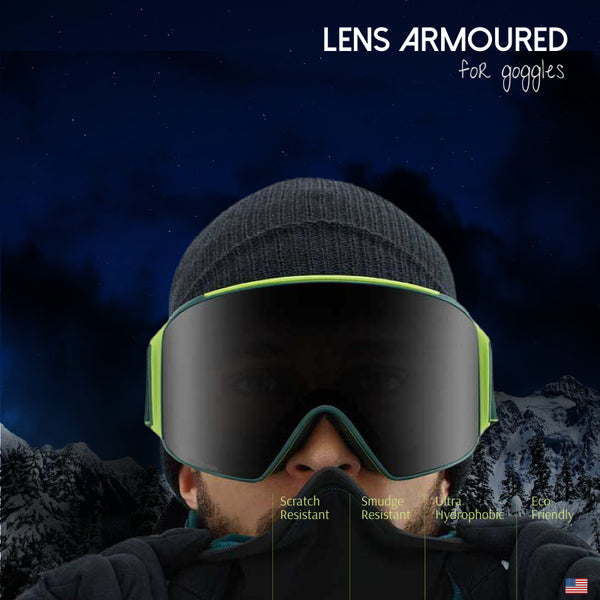 Armoured Labs Snow provides scratch resistance for goggles